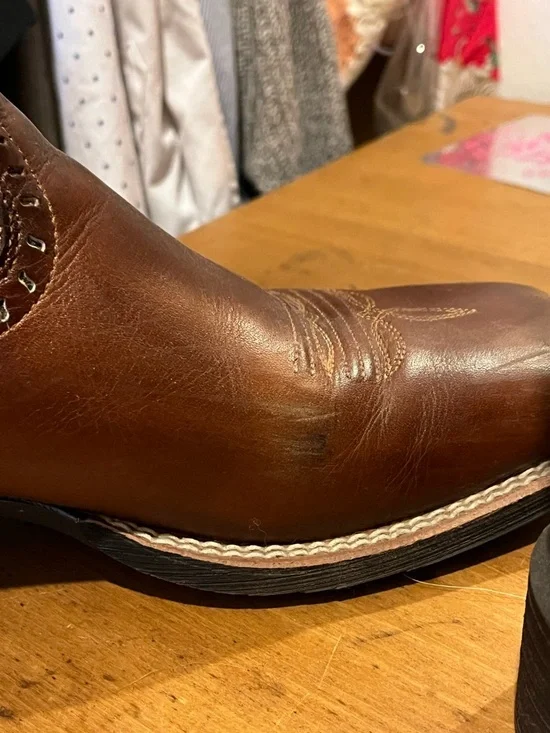 Women’s Brown Western Leather Cowboy Boots - Picture 5 of 8